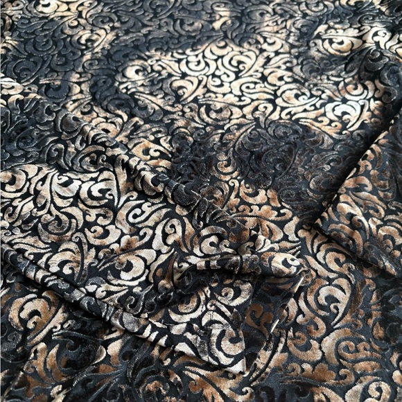 SNO SKINS Size Small USA-Made  Velvet Tapestry Turtleneck Vintage - Picture 2 of 8